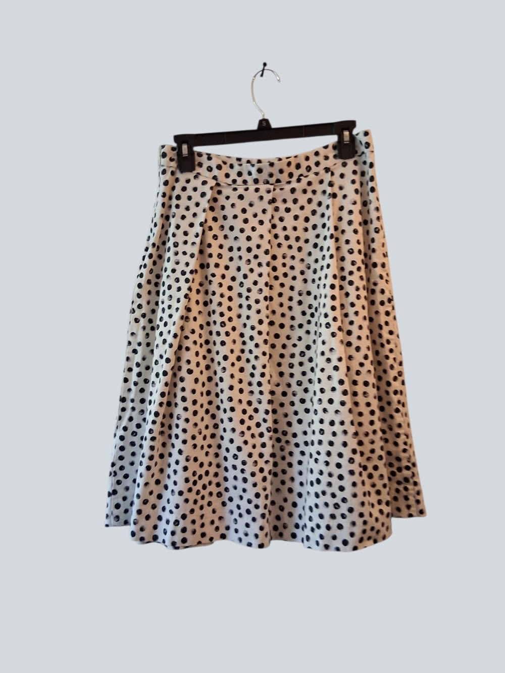 Who What Wear White and Black Polka Dot Midi Skirt - Picture 4 of 7